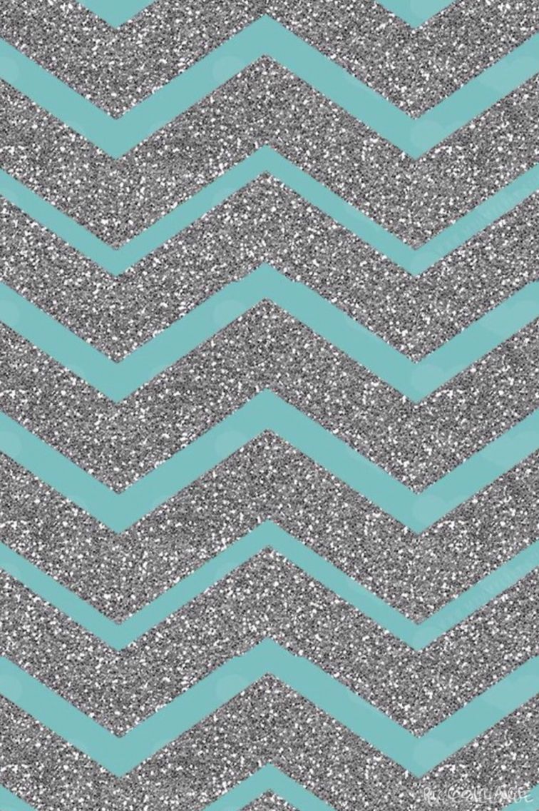 30 Teal Glitter Chevron Wallpapers - Blue And Silver Chevron - HD Wallpaper 