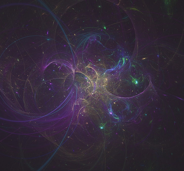 Fractal, Glitter, Shroud, Clumps, Night, Multi Colored, - Antimatter - HD Wallpaper 