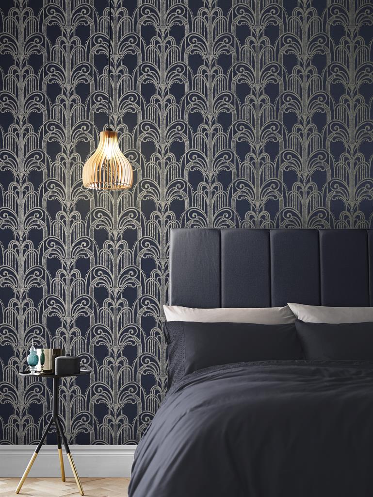 Art Deco Wallpaper Bedroom - HD Wallpaper 