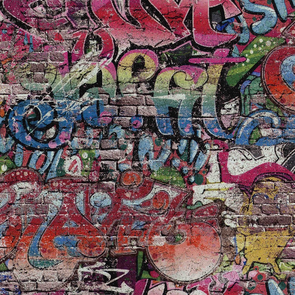 Graffiti Texture Brick Wall - HD Wallpaper 