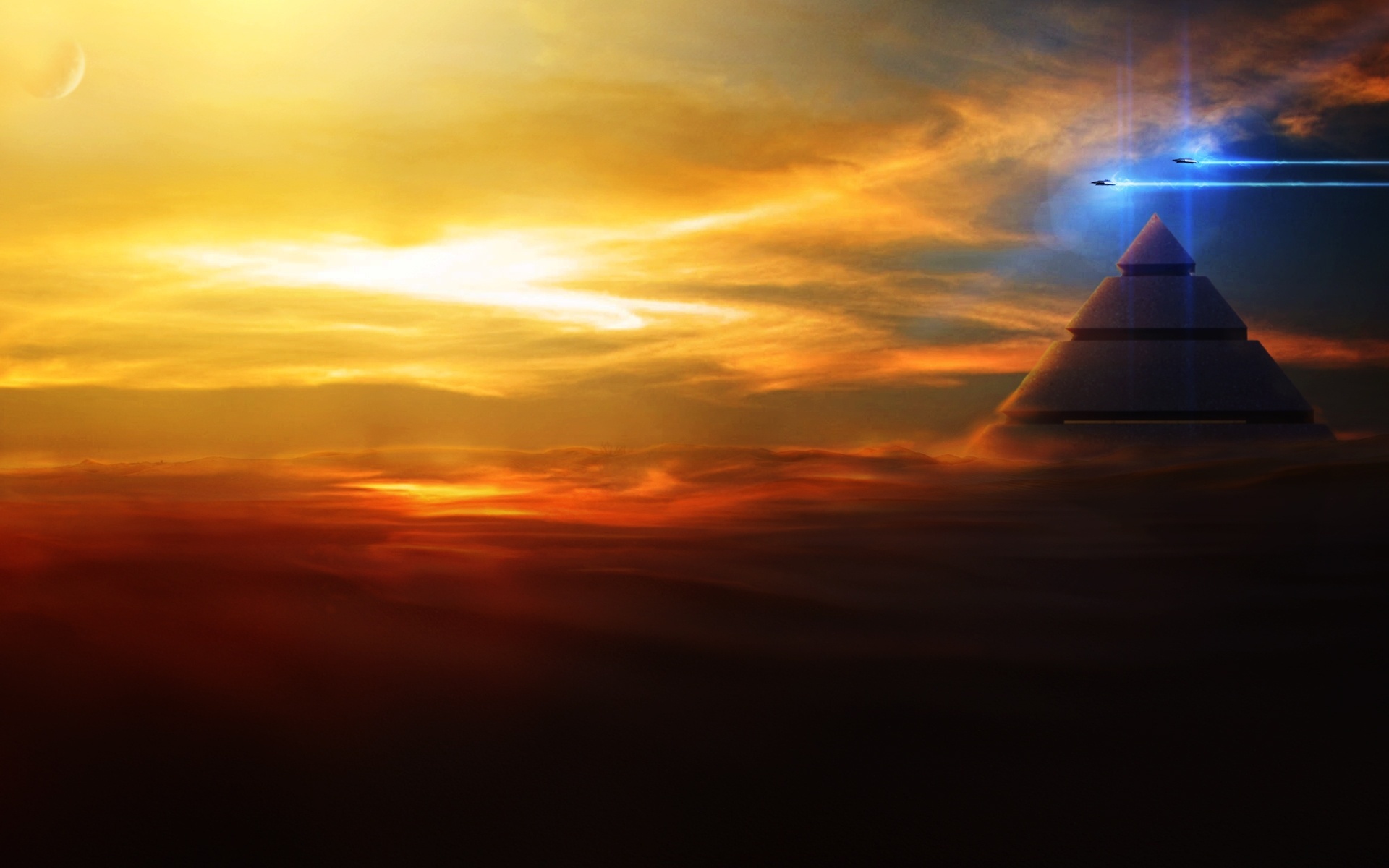 Pyramid Fantasy Wallpaper - HD Wallpaper 