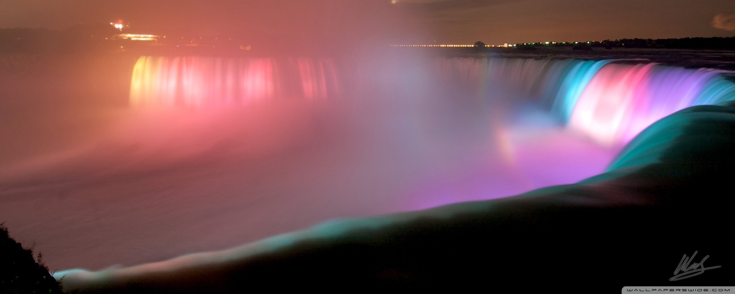 Niagara Falls At Night Wallpaper - Niagara Falls At Night Wallpaper Hd - HD Wallpaper 