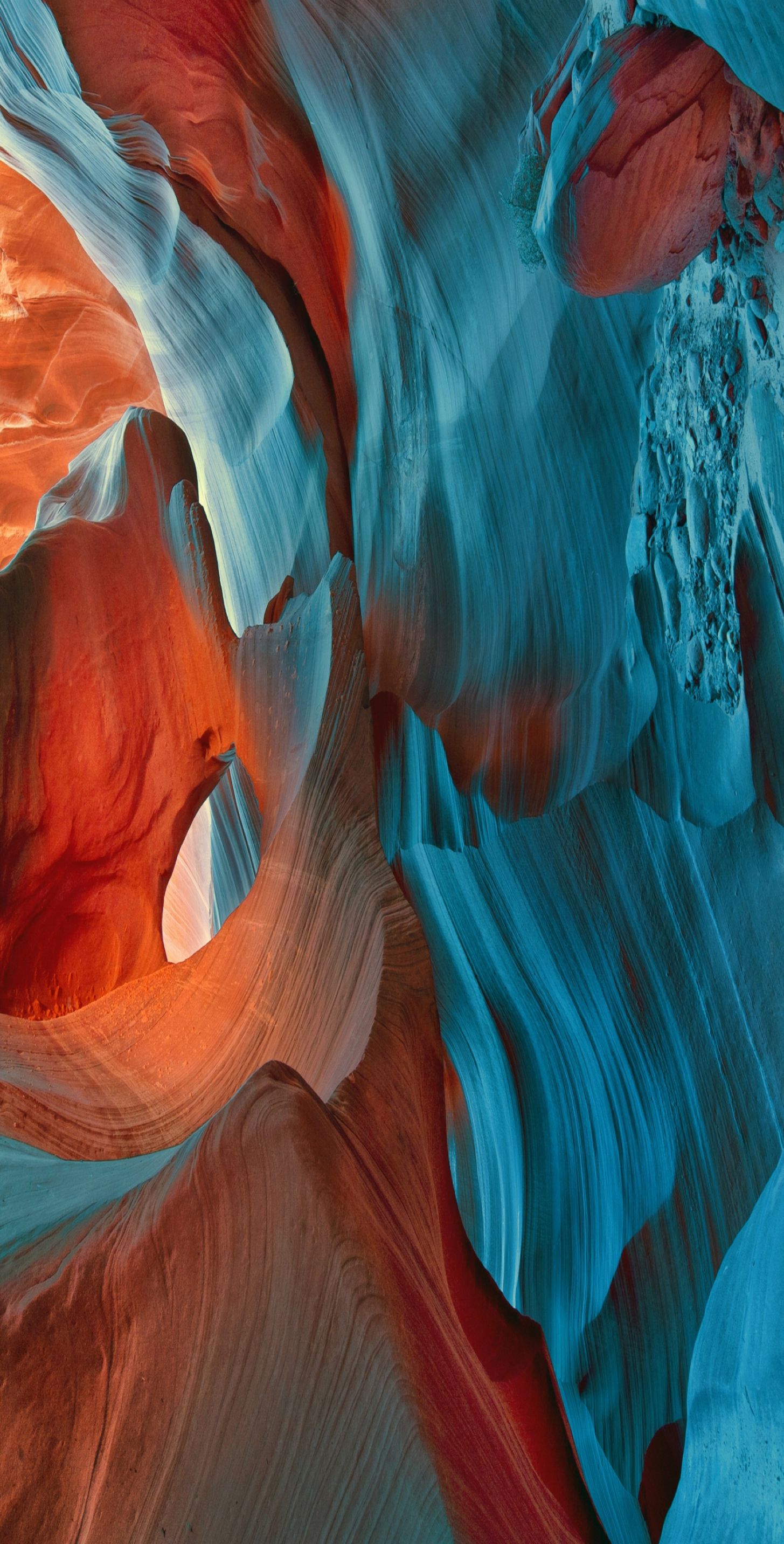 Abstract Pattern Orange Blue - HD Wallpaper 