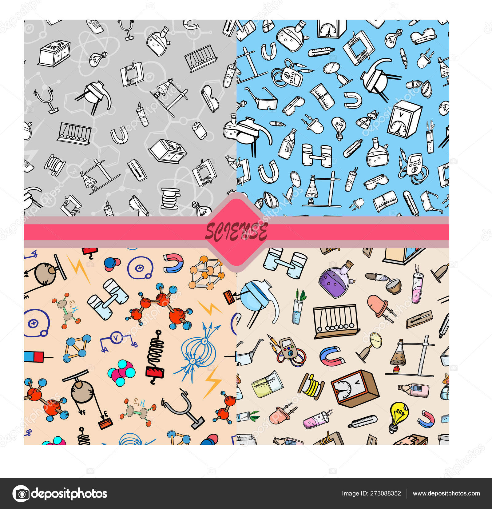 Chemistry Collage Background - HD Wallpaper 