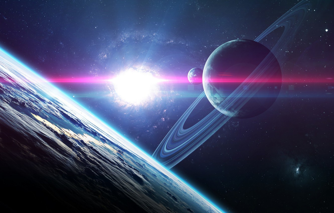 Photo Wallpaper The Sun, Planet, Space, Star, Light, - Galaxy Wallpaper 4k - HD Wallpaper 