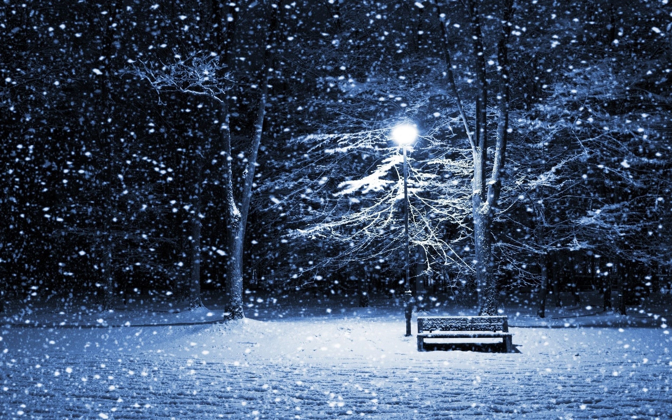 Let It Snow - Snow Night - HD Wallpaper 