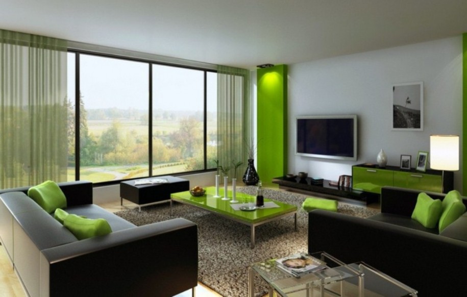 Green And Black Living Room 3 Hd Wallpaper - Black And Green Living Room Decor - HD Wallpaper 