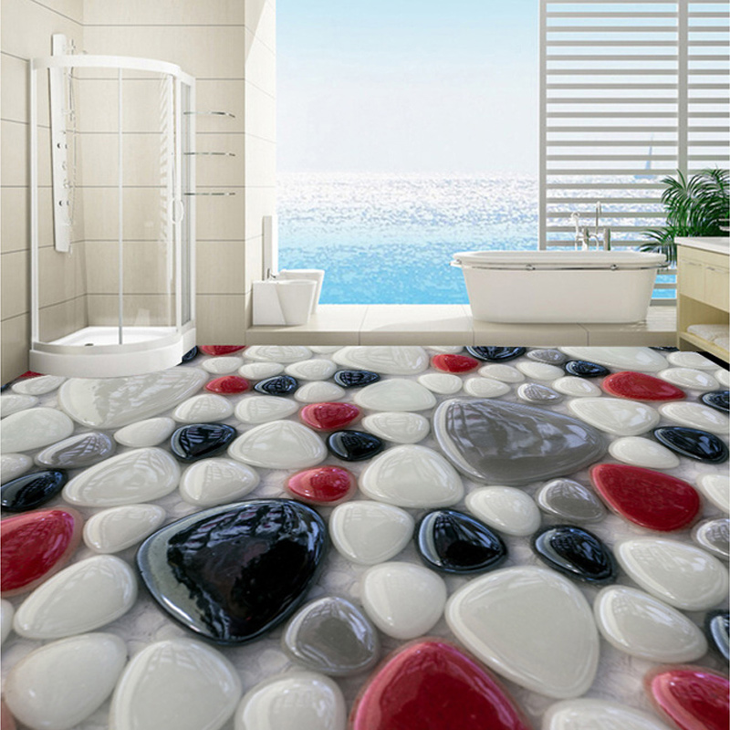 Living Room Floor Tiles Stickers - HD Wallpaper 