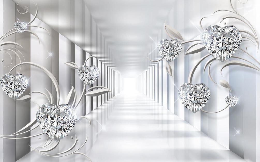 Wall Mural White, Silver And Architecture - Настенные Обои 3д Увеличивающие Пространство - HD Wallpaper 