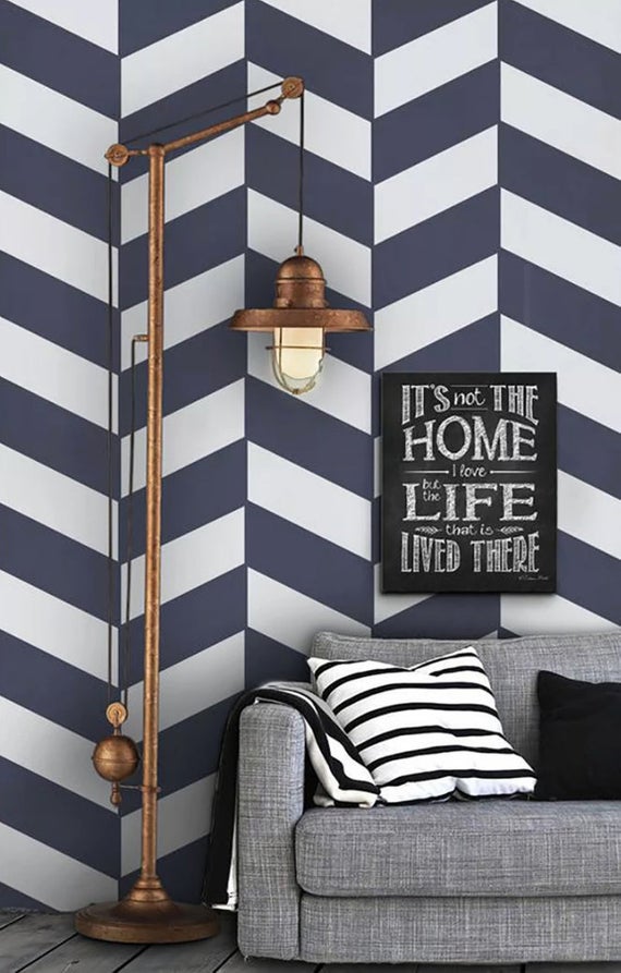 Modern Black And White Striped Wallpaper Design - HD Wallpaper 