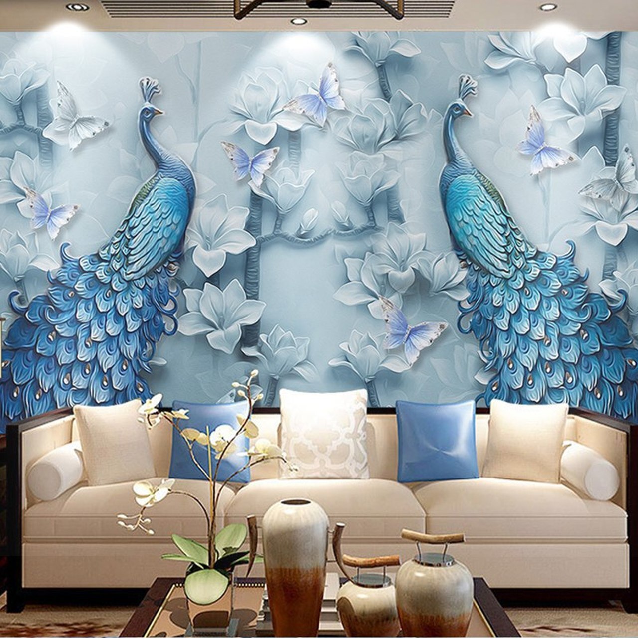 Shutterstock 3d Wallpaper Peacock - 1280x1280 Wallpaper 