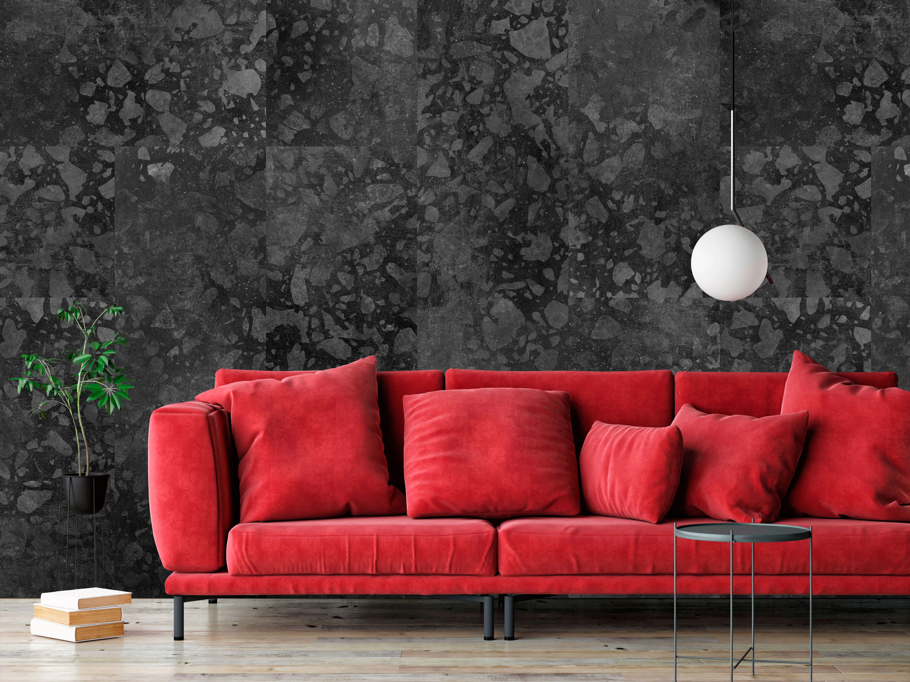 Modern Wallpaper Magma Cement Terrazzo - Terrazzo - HD Wallpaper 