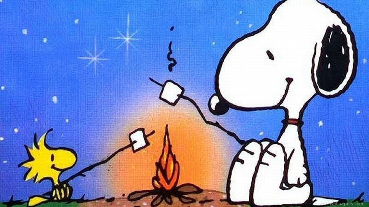 Snoopy Camping - HD Wallpaper 