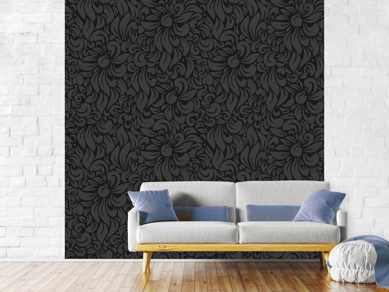 Photo Wallpaper Rococo Pattern - Studio Couch - HD Wallpaper 