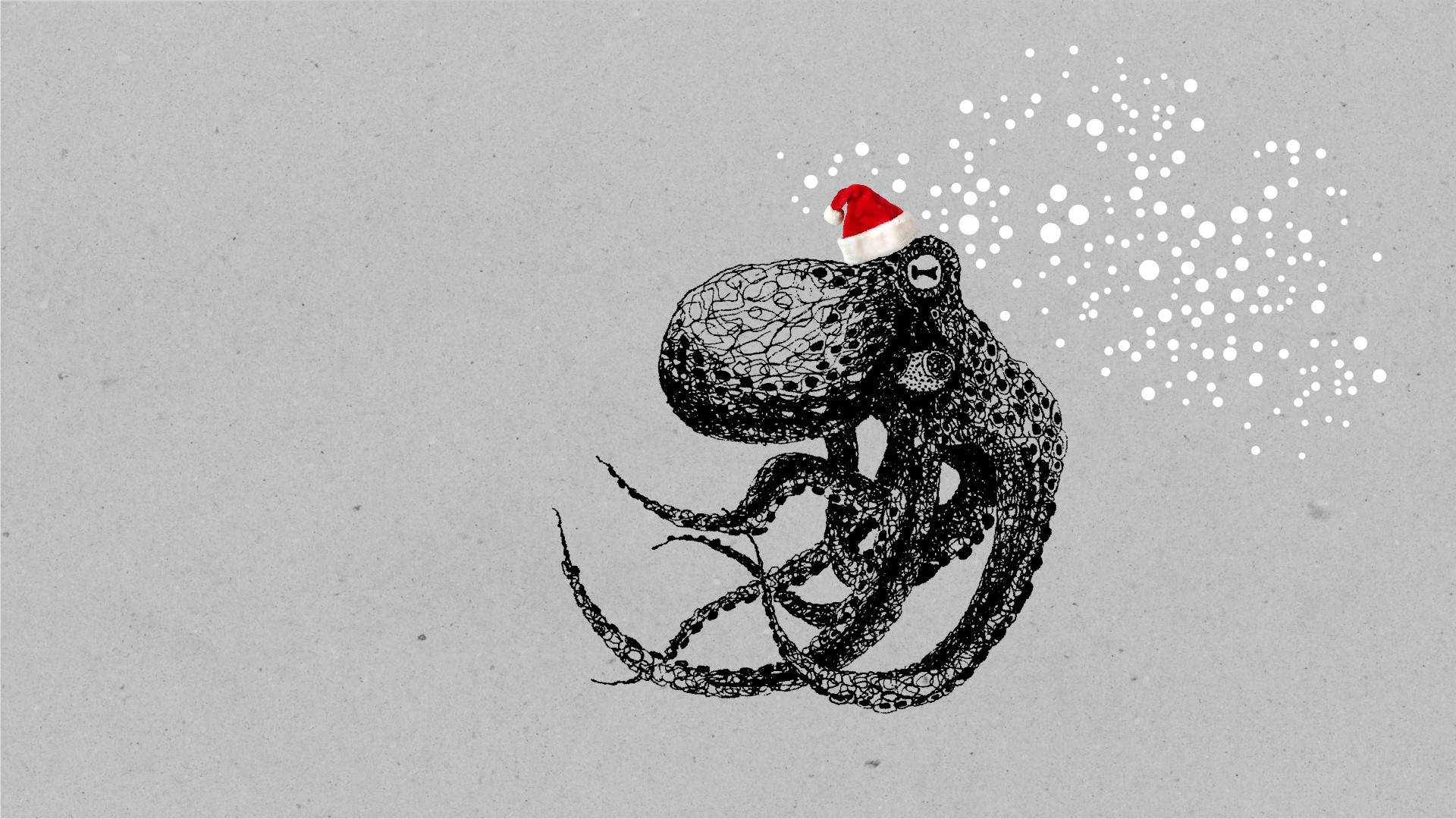 Christmas Octopus - HD Wallpaper 