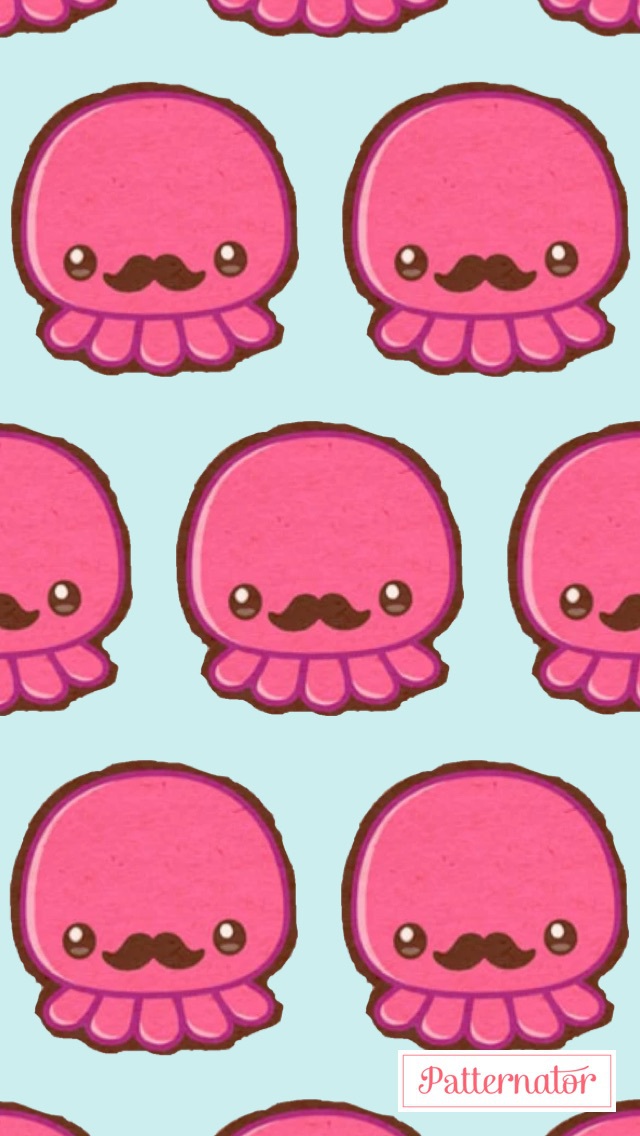 Background, Hipster, And Iphone Image - Kawaii Octopus - HD Wallpaper 