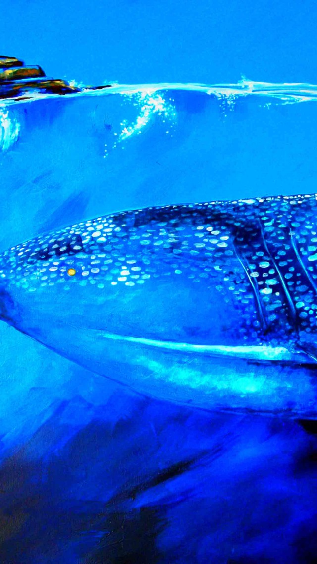 Whale Shark, Underwater, Art - Whale Sharks Wallpaper Iphone - 640x1138  Wallpaper 