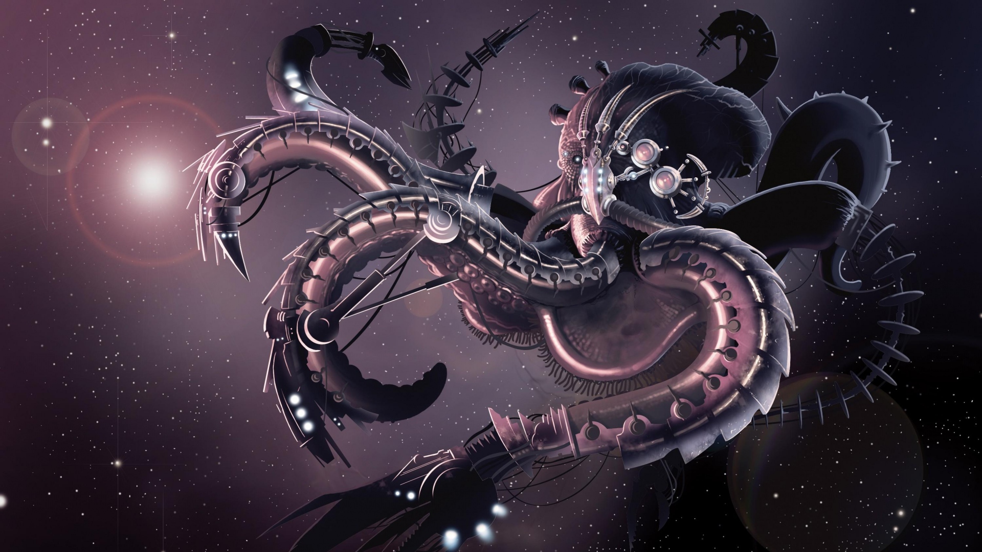 Cyborg Octopus - HD Wallpaper 