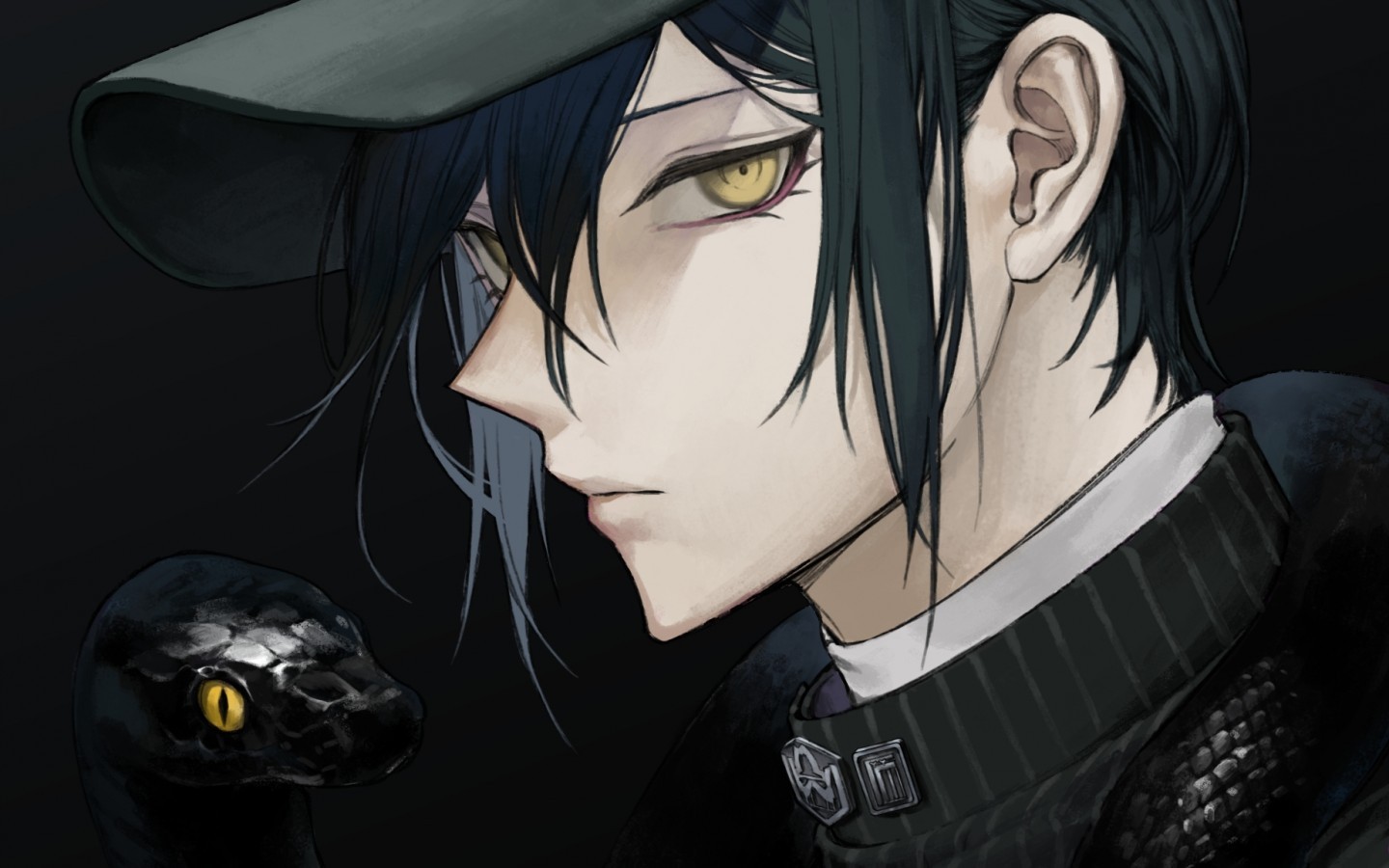 Saihara Shuuichi, New Danganronpa V3, Hat, Anime Boy, - Anime Boy With Snake - HD Wallpaper 