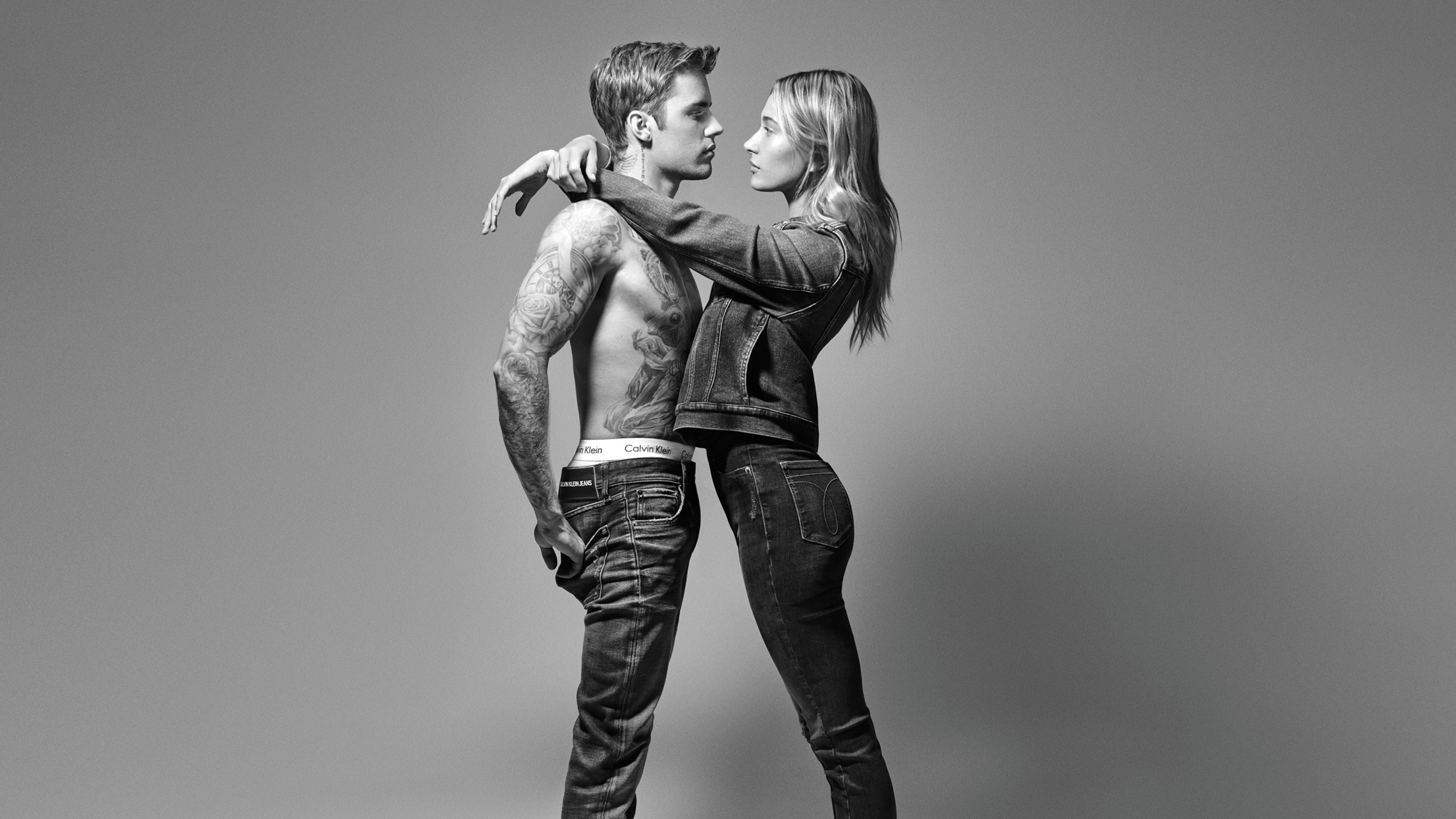 Calvin Klein Justin And Hailey Ad - HD Wallpaper 