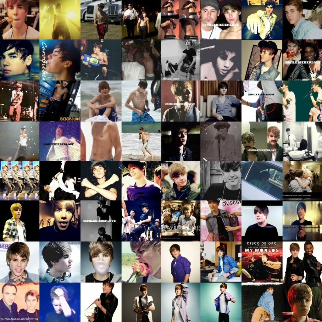 Justin Bieber In - Justin Bieber Hairstyle Collage - HD Wallpaper 