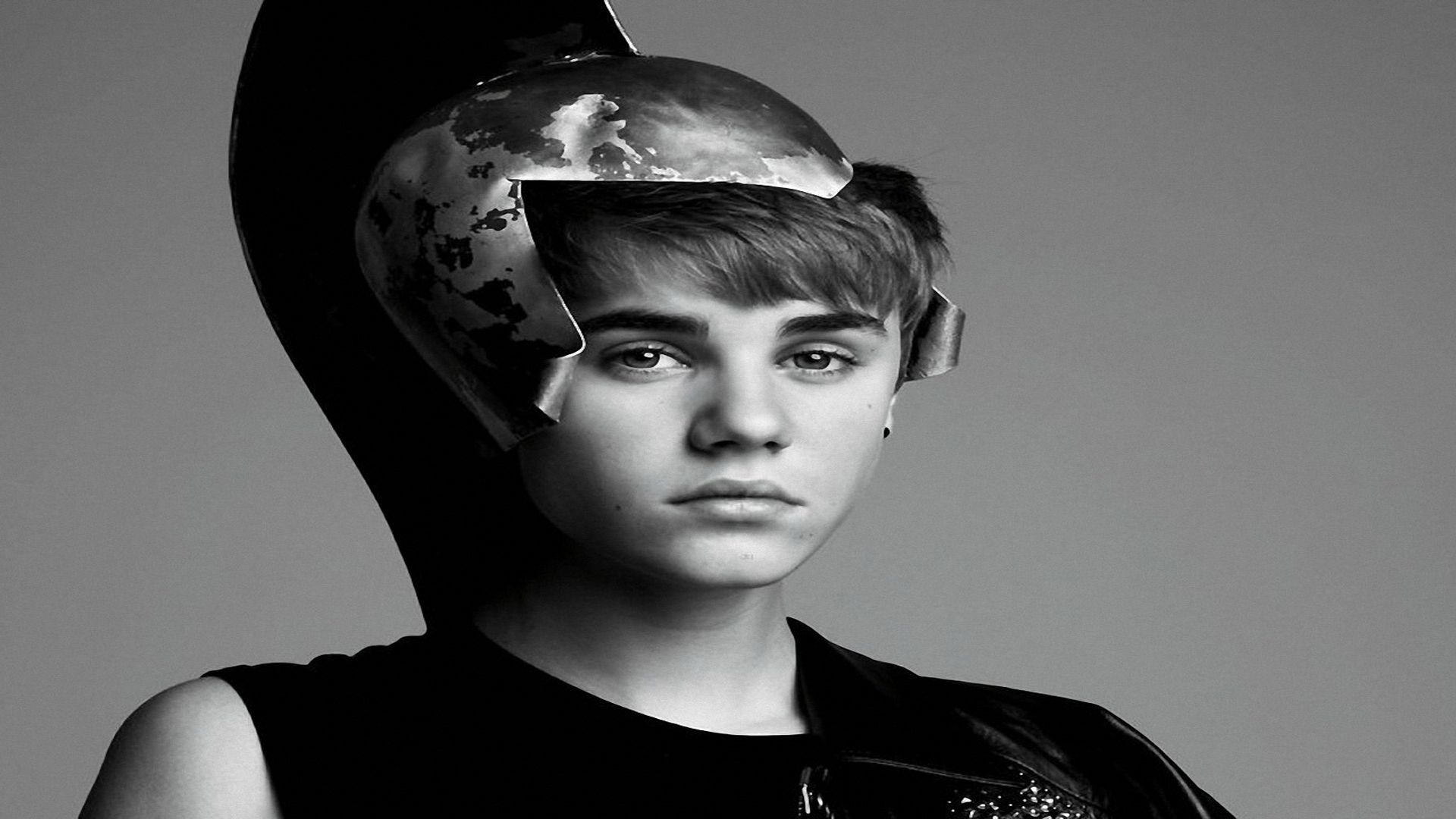 Justin Bieber Gray Scale - HD Wallpaper 