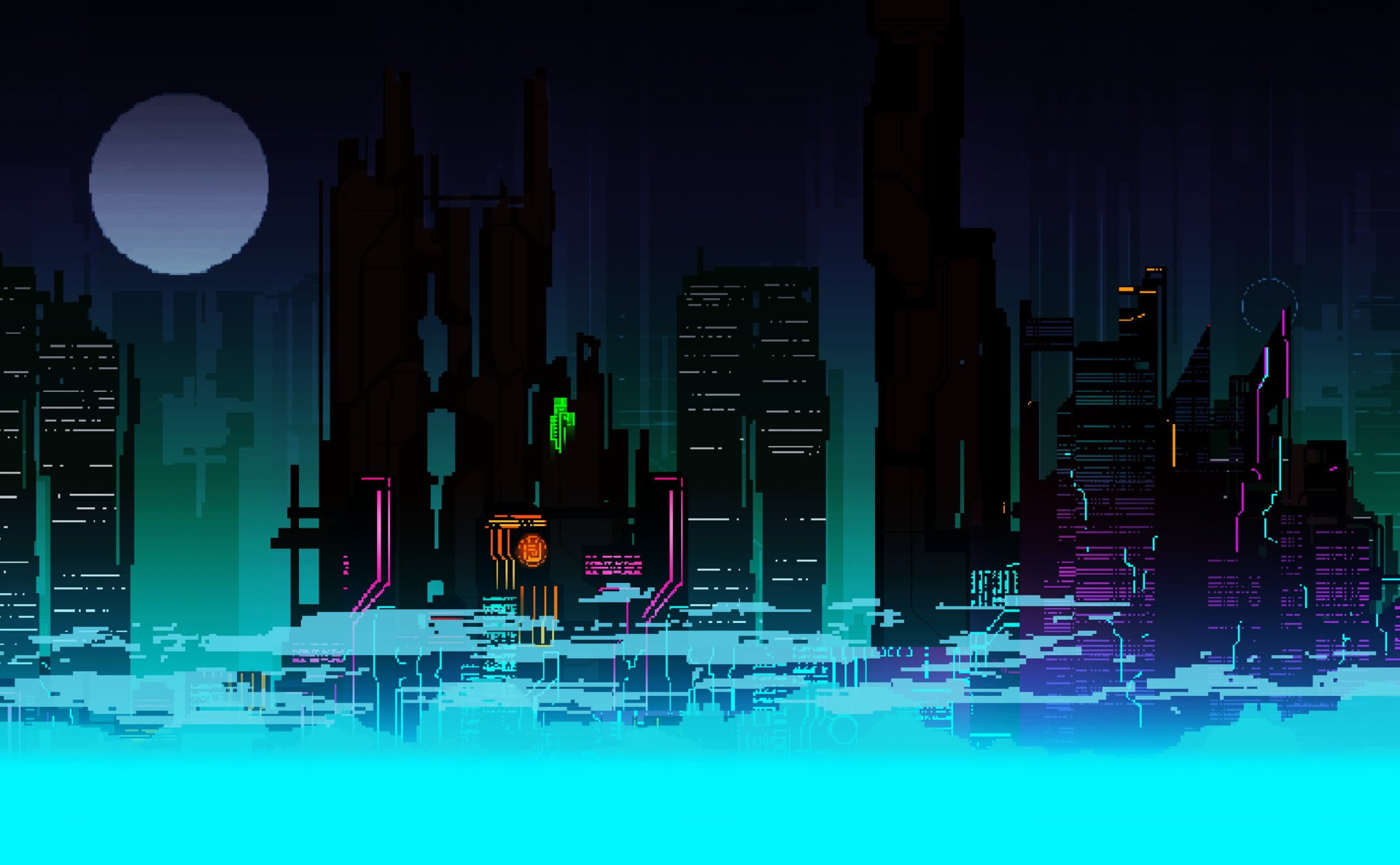 City Pixel Art Backgrounds - HD Wallpaper 