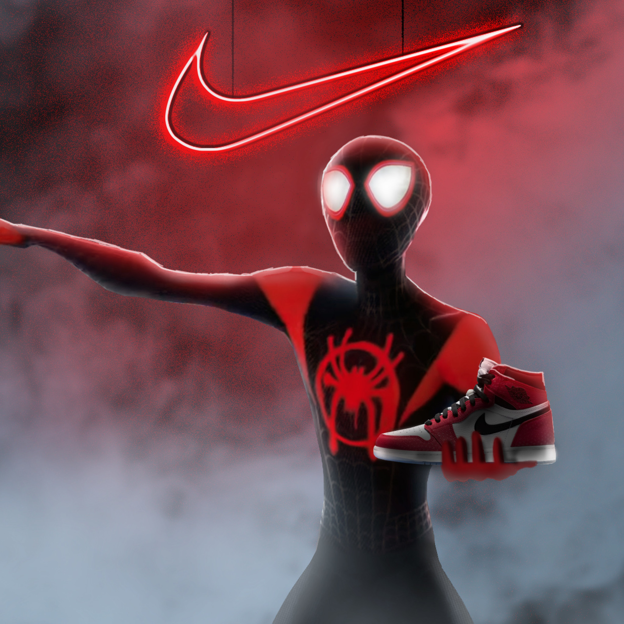 Spiderman Miles Morales Jordan - HD Wallpaper 