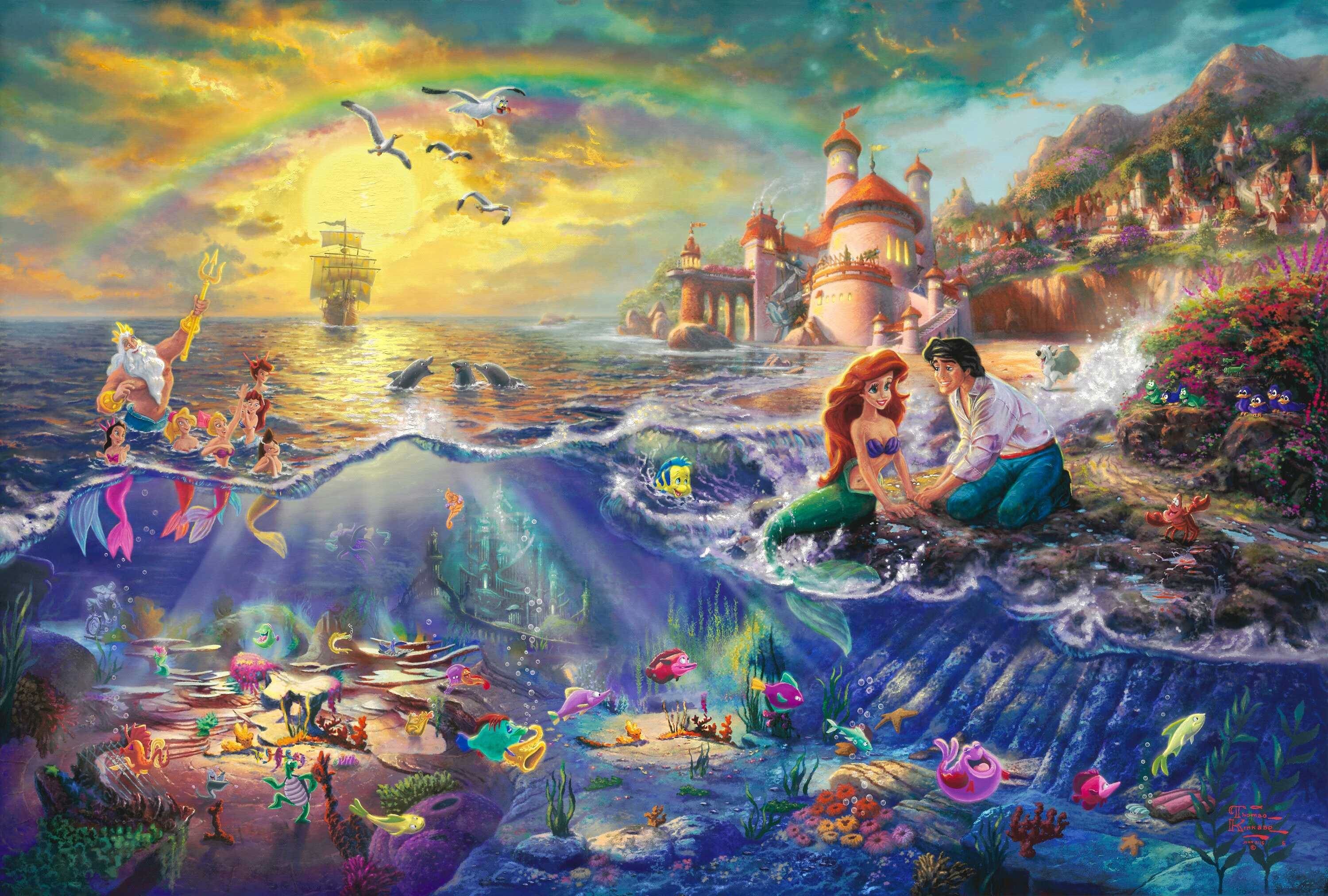 Little Mermaid Backgrounds - HD Wallpaper 