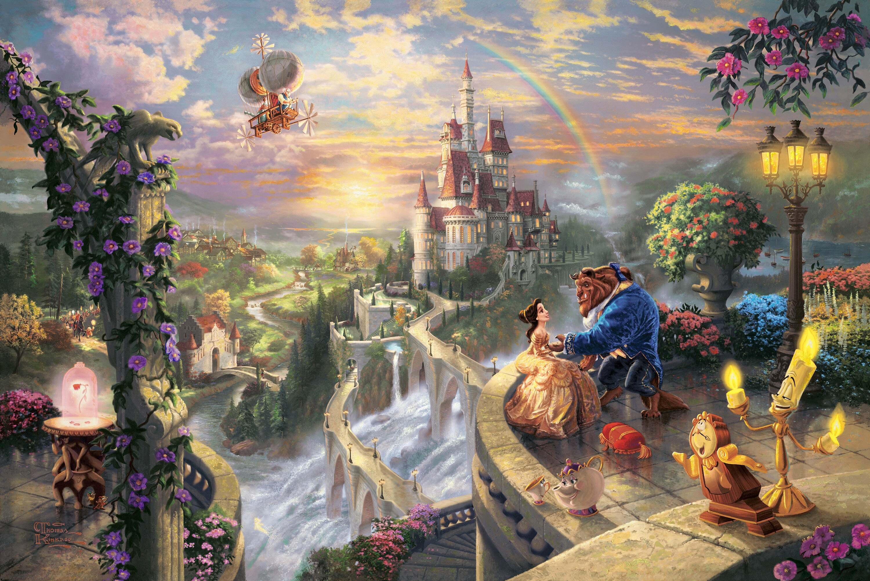 Disney Wallpaper Thomas Kinkade - HD Wallpaper 
