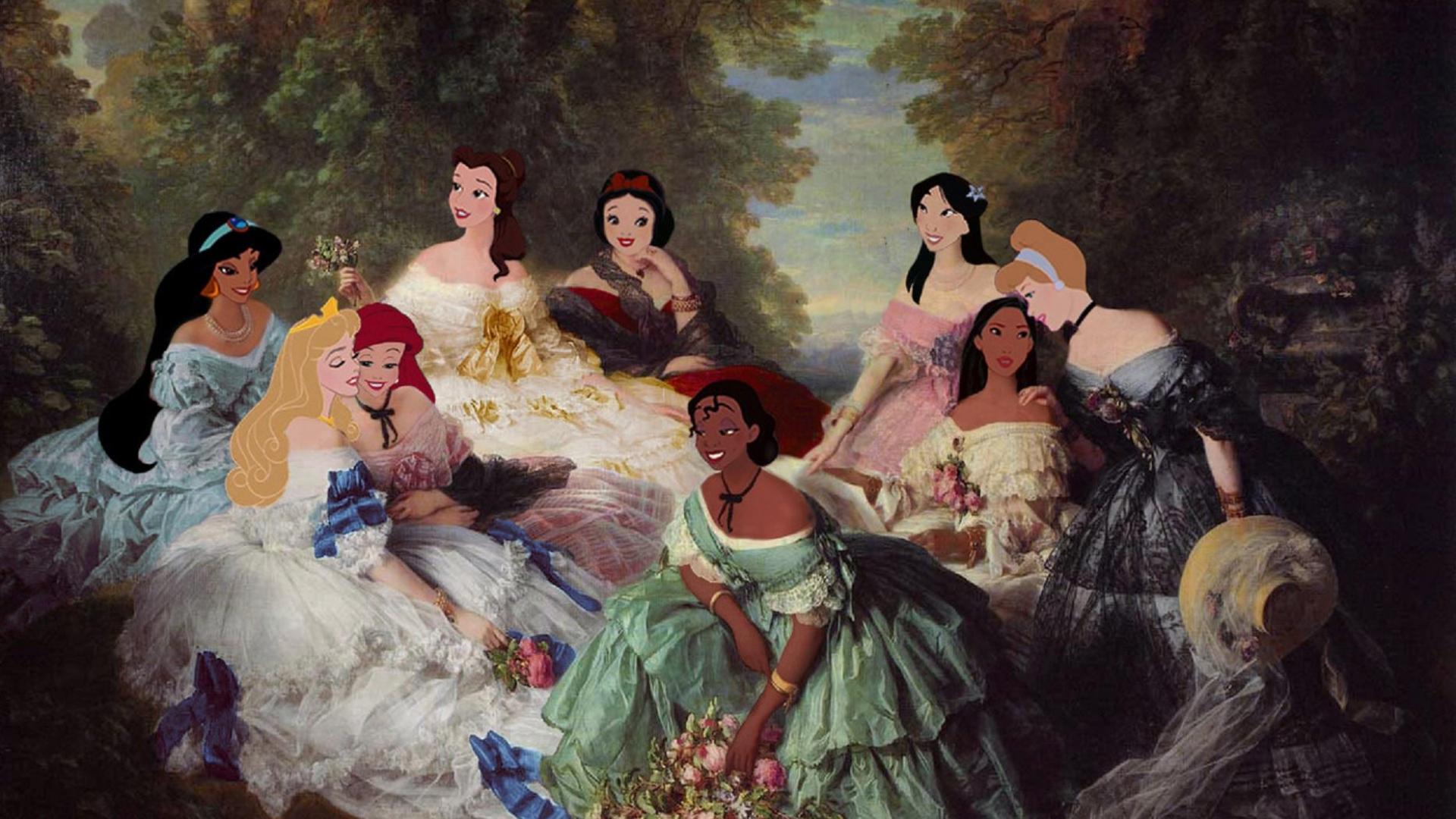 Disney Princess Classic Painting - HD Wallpaper 
