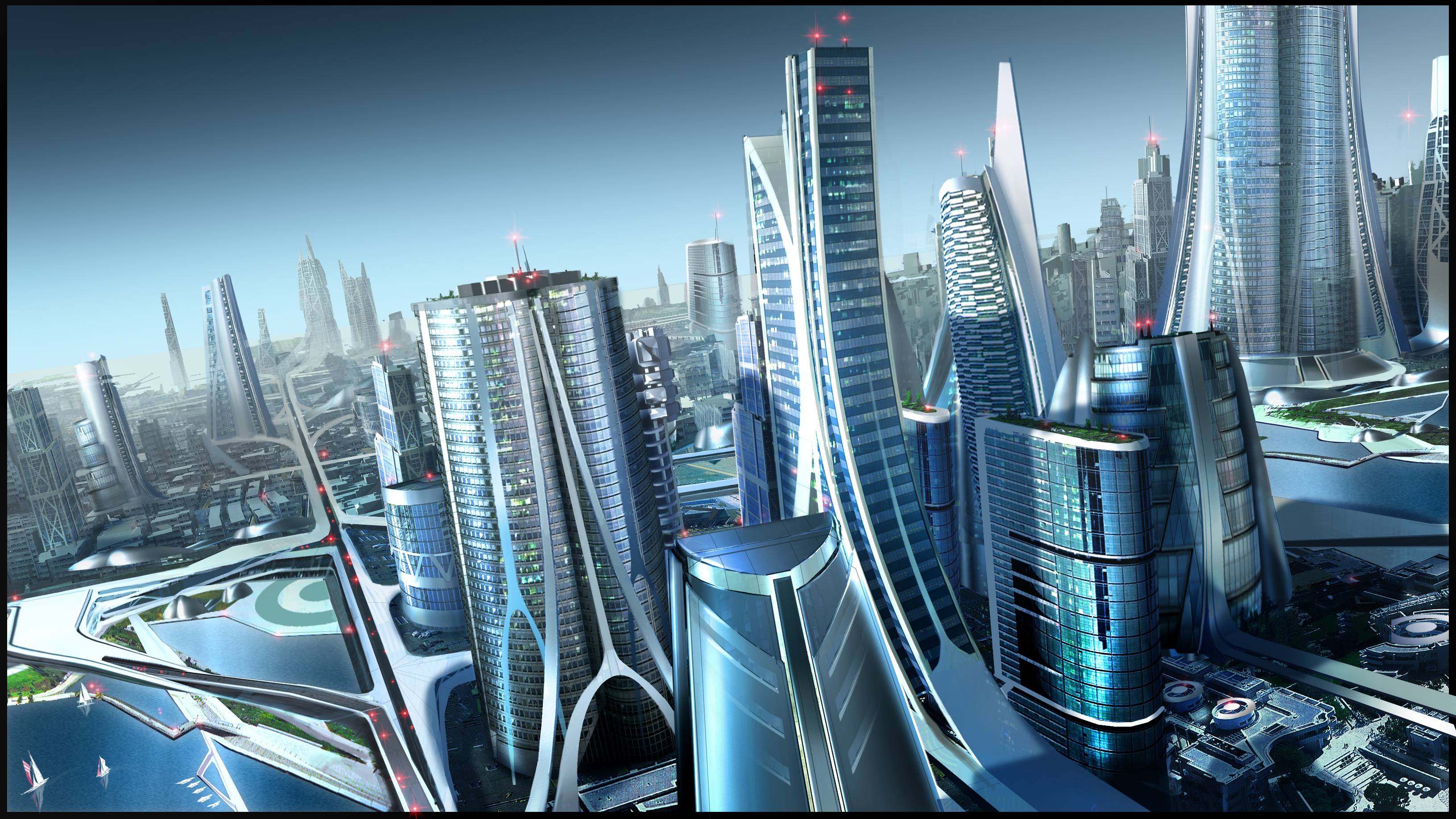 Future City Wallpapers 
 Data-src /full/871 - Sci Fi Futuristic City - HD Wallpaper 