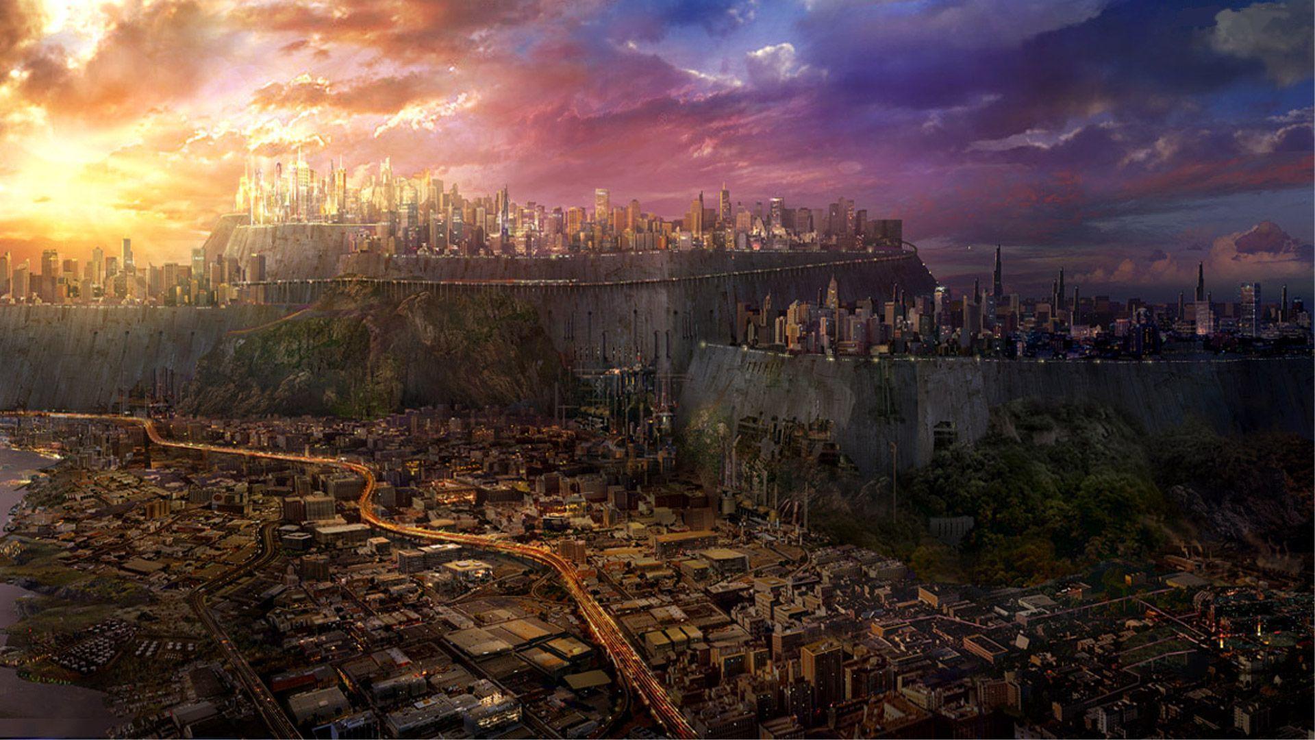 Fantasy City Wallpaper - Medieval Fantasy City - HD Wallpaper 
