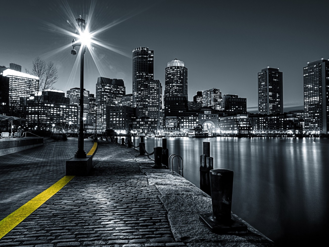 Boston Night - HD Wallpaper 