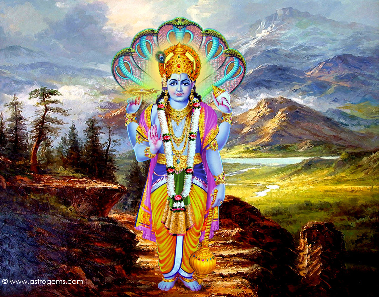 Units Of God Wallpaper - Lord Vishnu Snake - 1273x1000 Wallpaper 