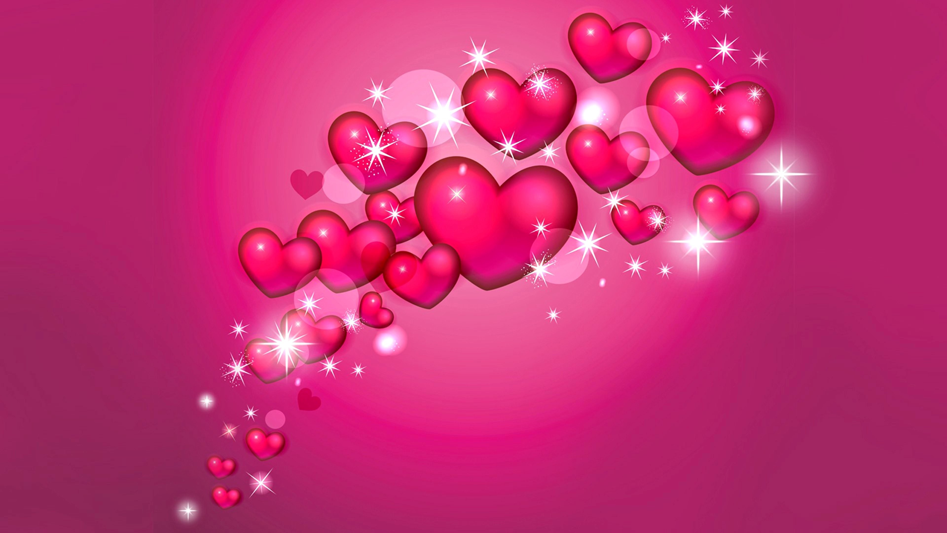 3840x2160, Artistic - Pink Love Wallpaper Rose - HD Wallpaper 