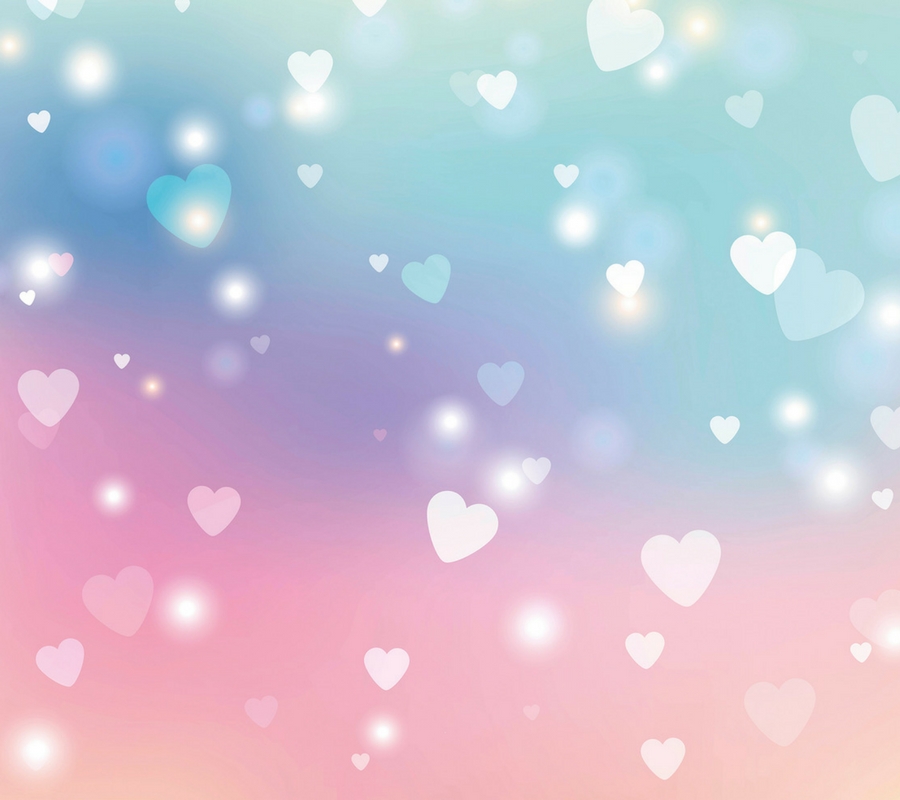 Blue And White Hearts Wallpaper