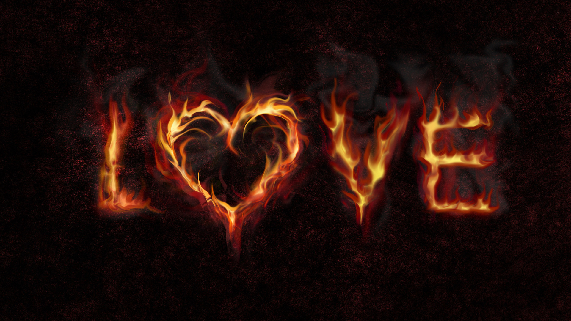 Fire Heart Wallpaper - Love Heart On Fire - HD Wallpaper 