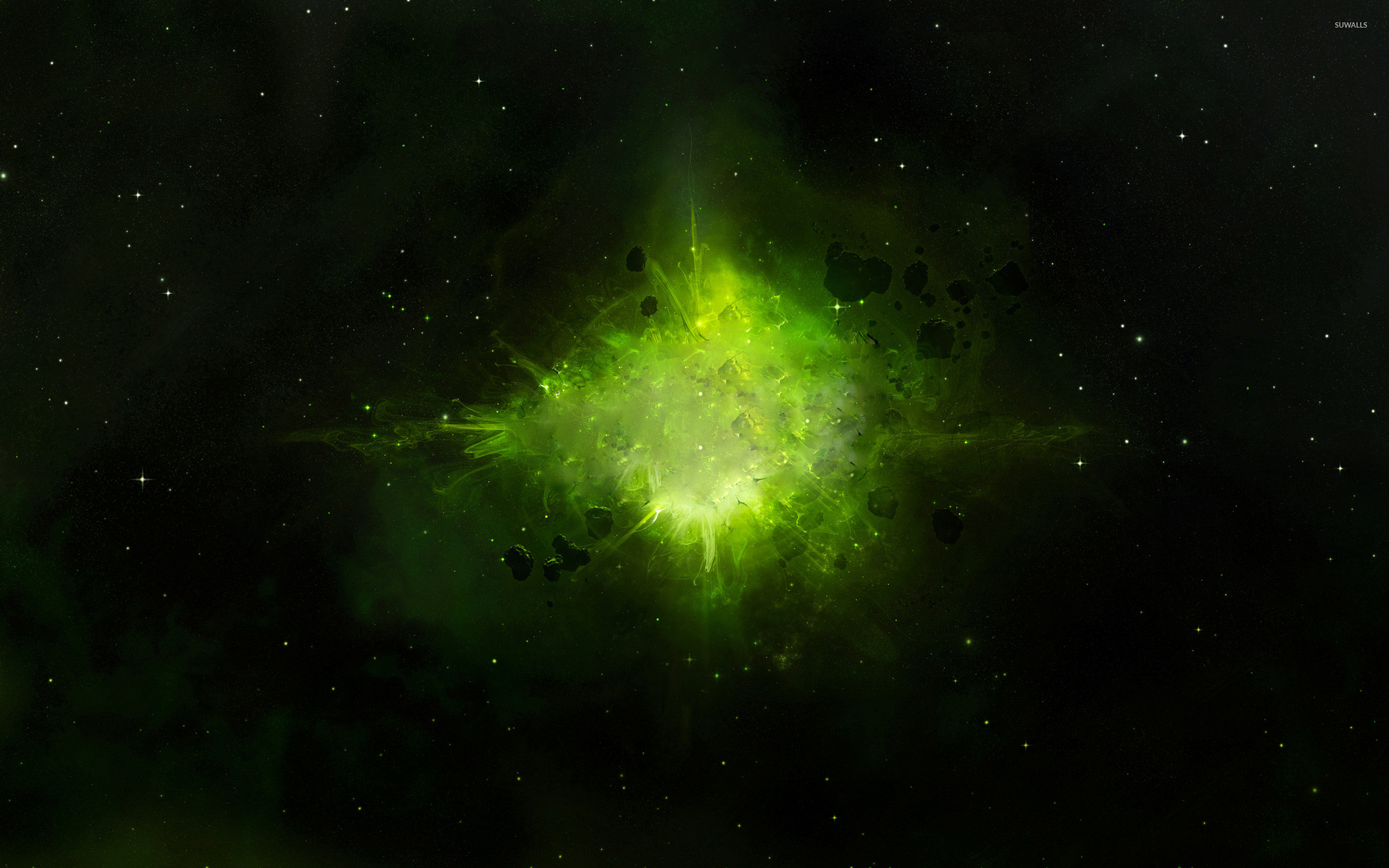 2560x1600, Green Explosion In Space Wallpaper 
 Data - Aurora - HD Wallpaper 