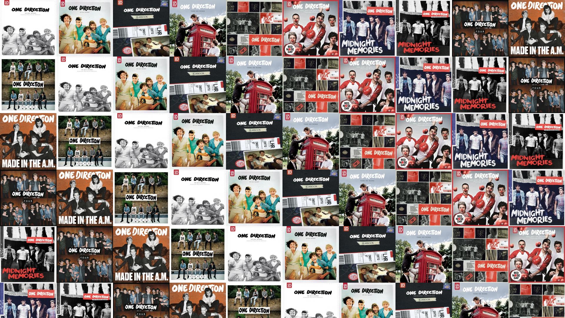 One Direction Albums Collage - HD Wallpaper 