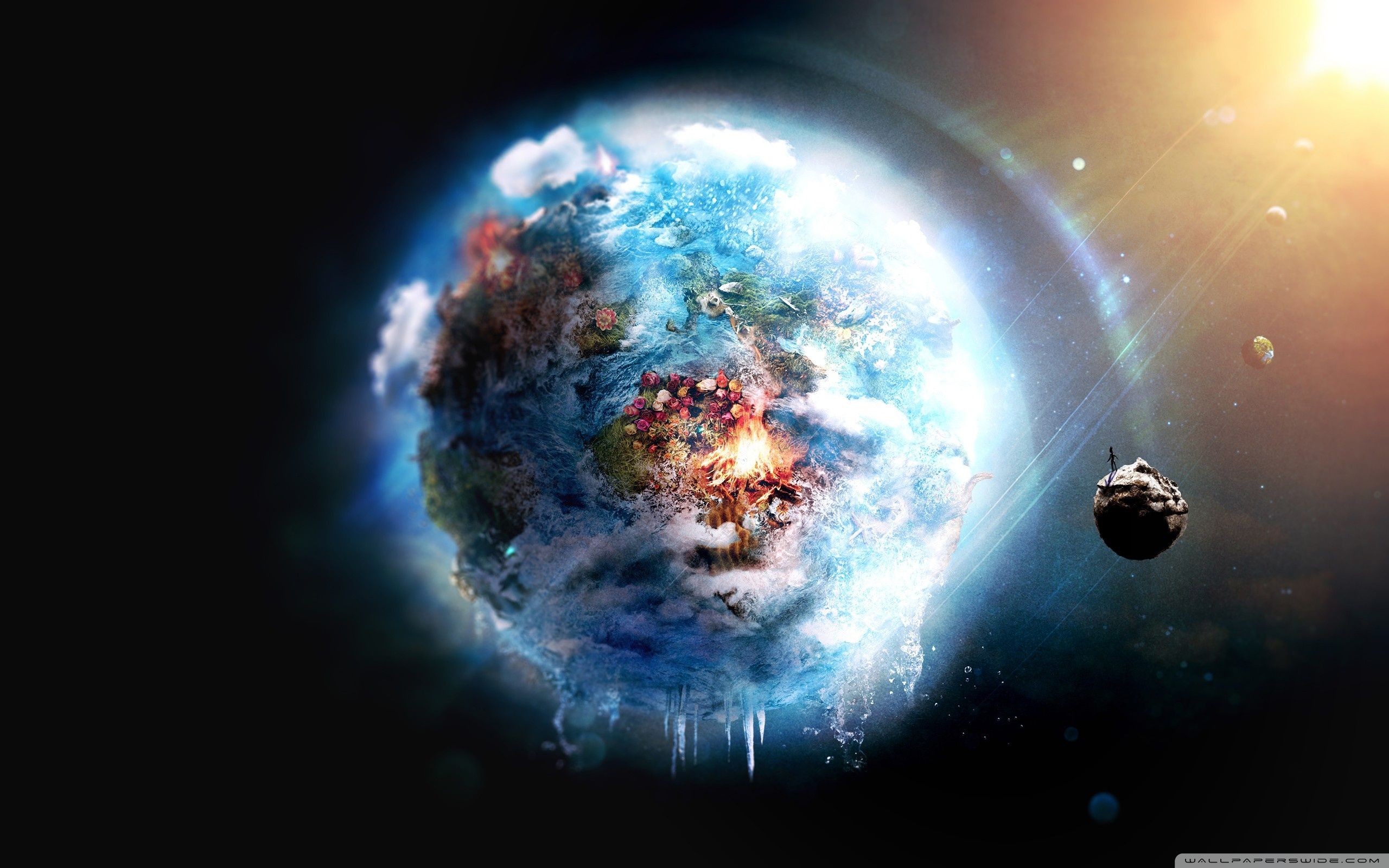 Futuristic Outer Space View ❤ 4k Hd Desktop Wallpaper - Fantasy Planet - HD Wallpaper 