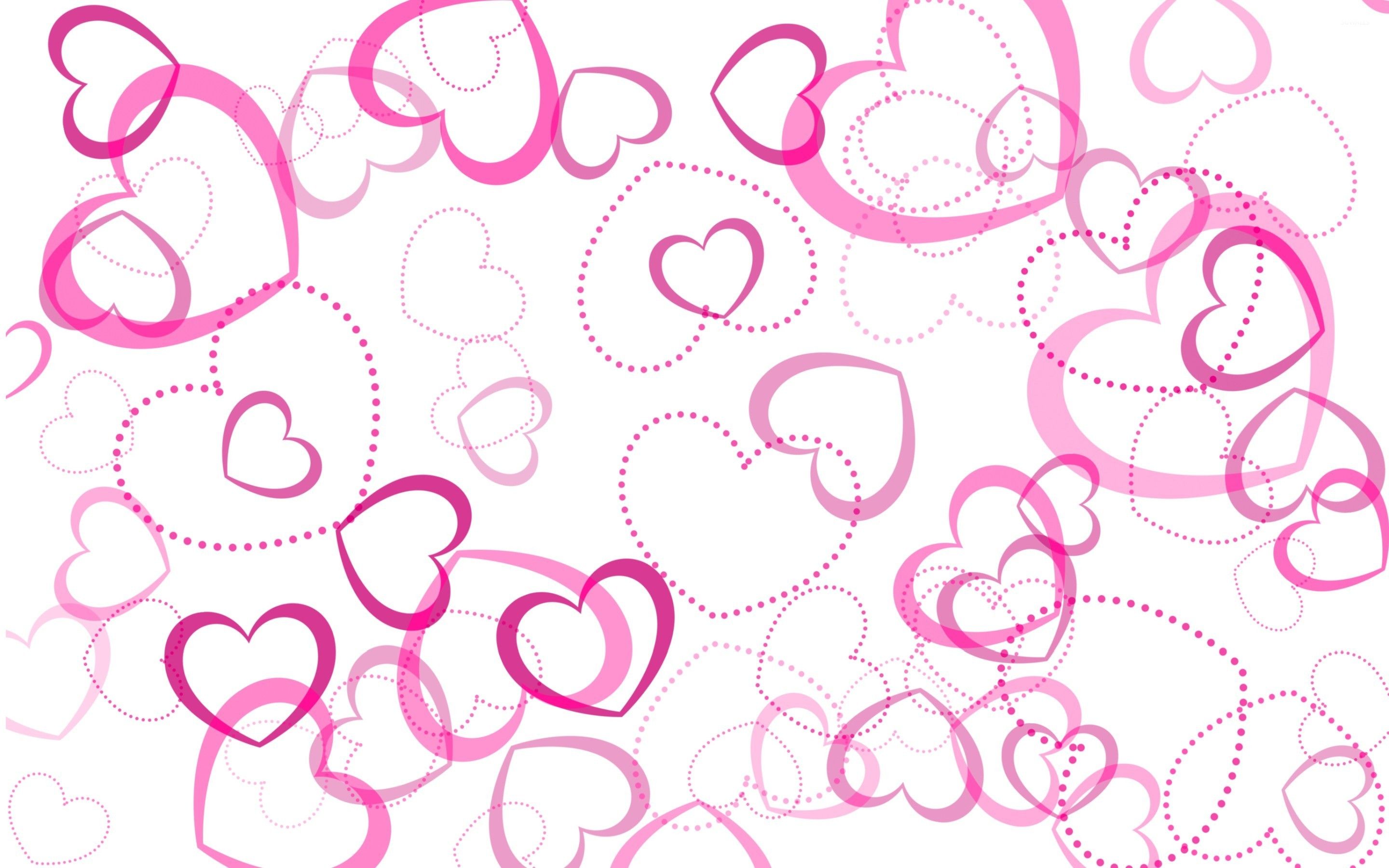 Pink Hearts Wallpaper - Pink Hearts Wallpaper Hd - 2880x1800 Wallpaper