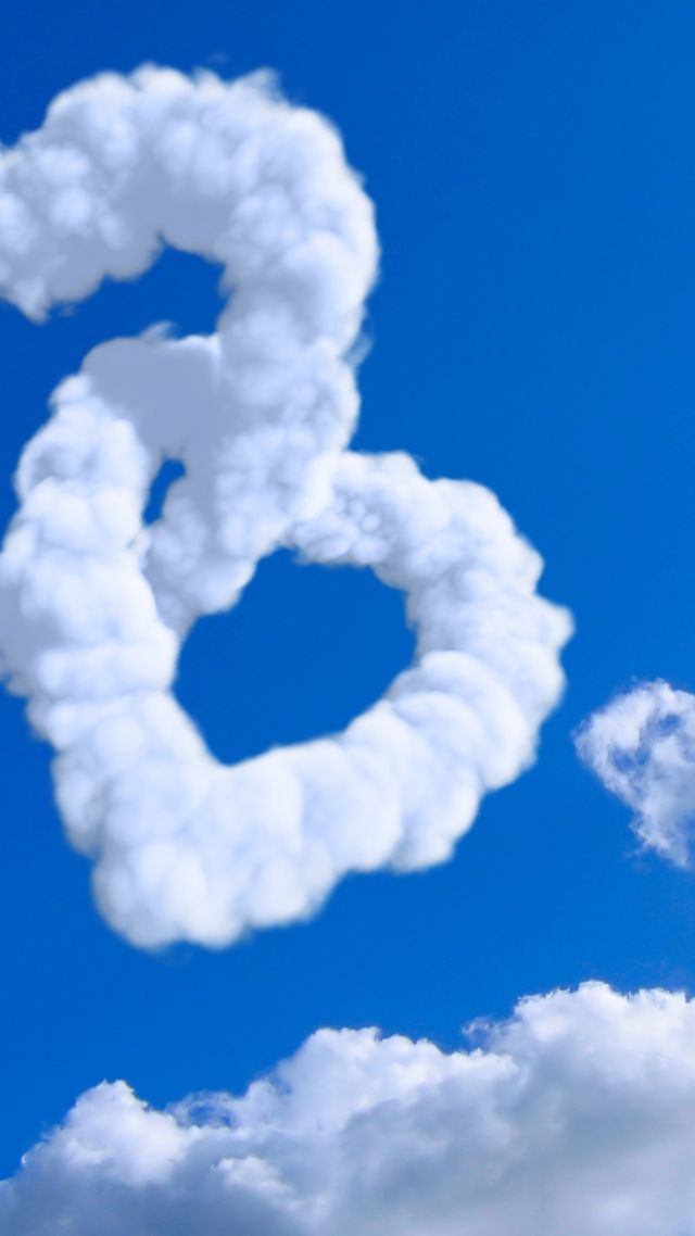 Heart, 5k, 4k Wallpaper, 8k, Cloud, Blue Sky - S3 Samsung Wallpaper Hd - HD Wallpaper 