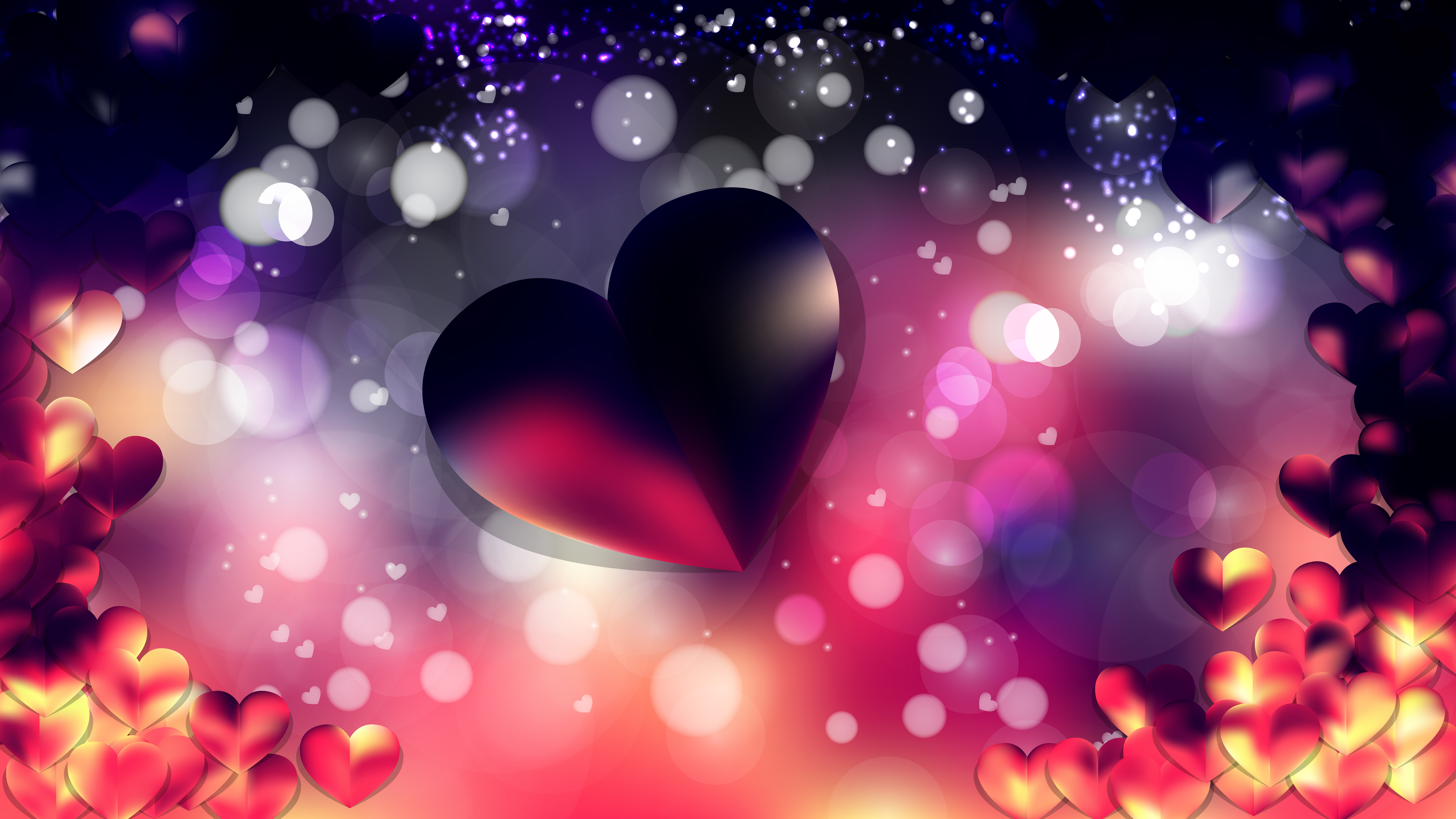 Red And Black Heart Wallpaper Background Image - Red Black Heart Background  - 8000x4500 Wallpaper 