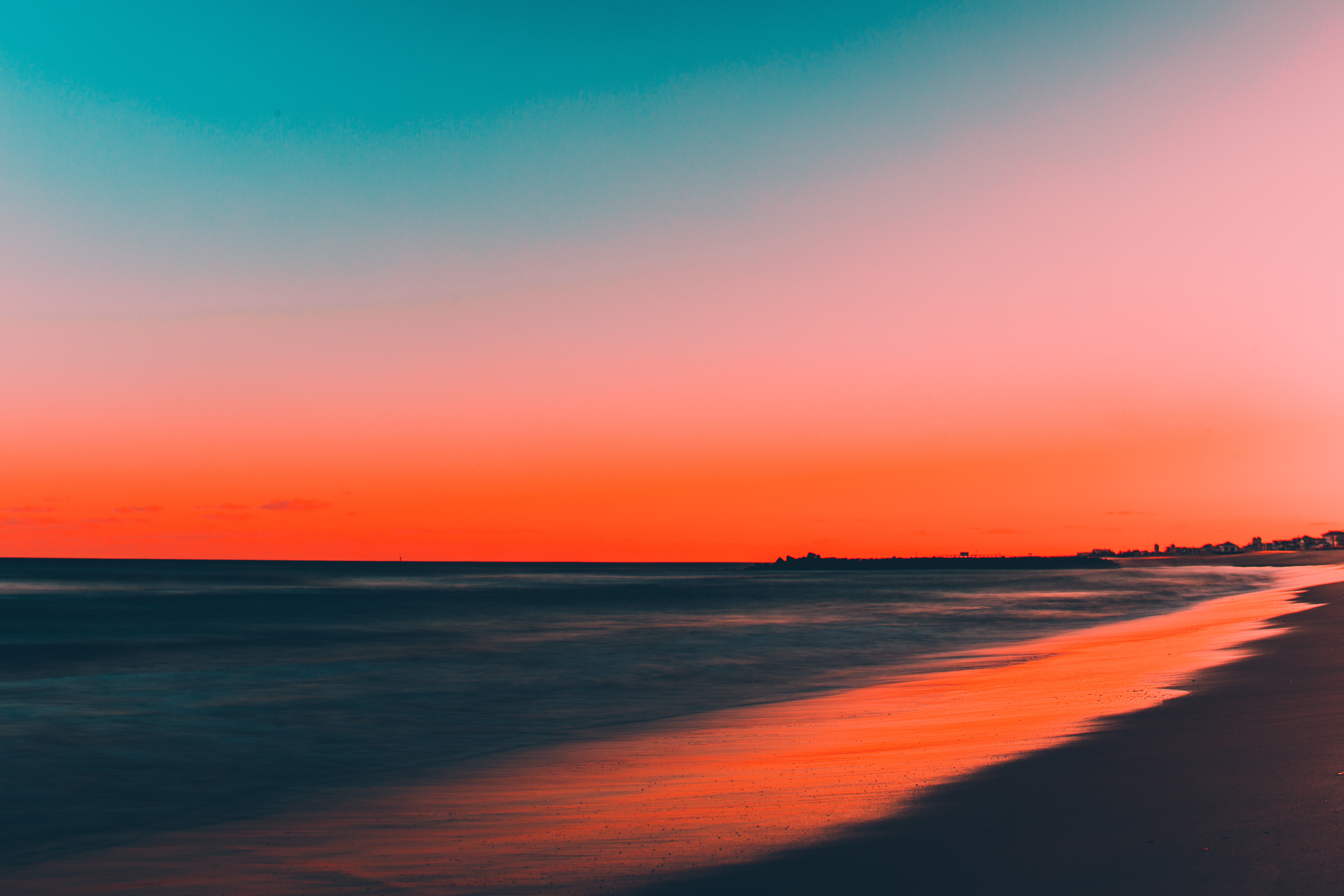 Wallpaper Sea, Shore, Sunset, Sky - Sunset Sky Wallpaper Hd - HD Wallpaper 