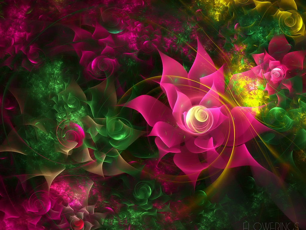 Download 3d Flower Wallpaper - 3d Flowers Image Download - HD Wallpaper 
