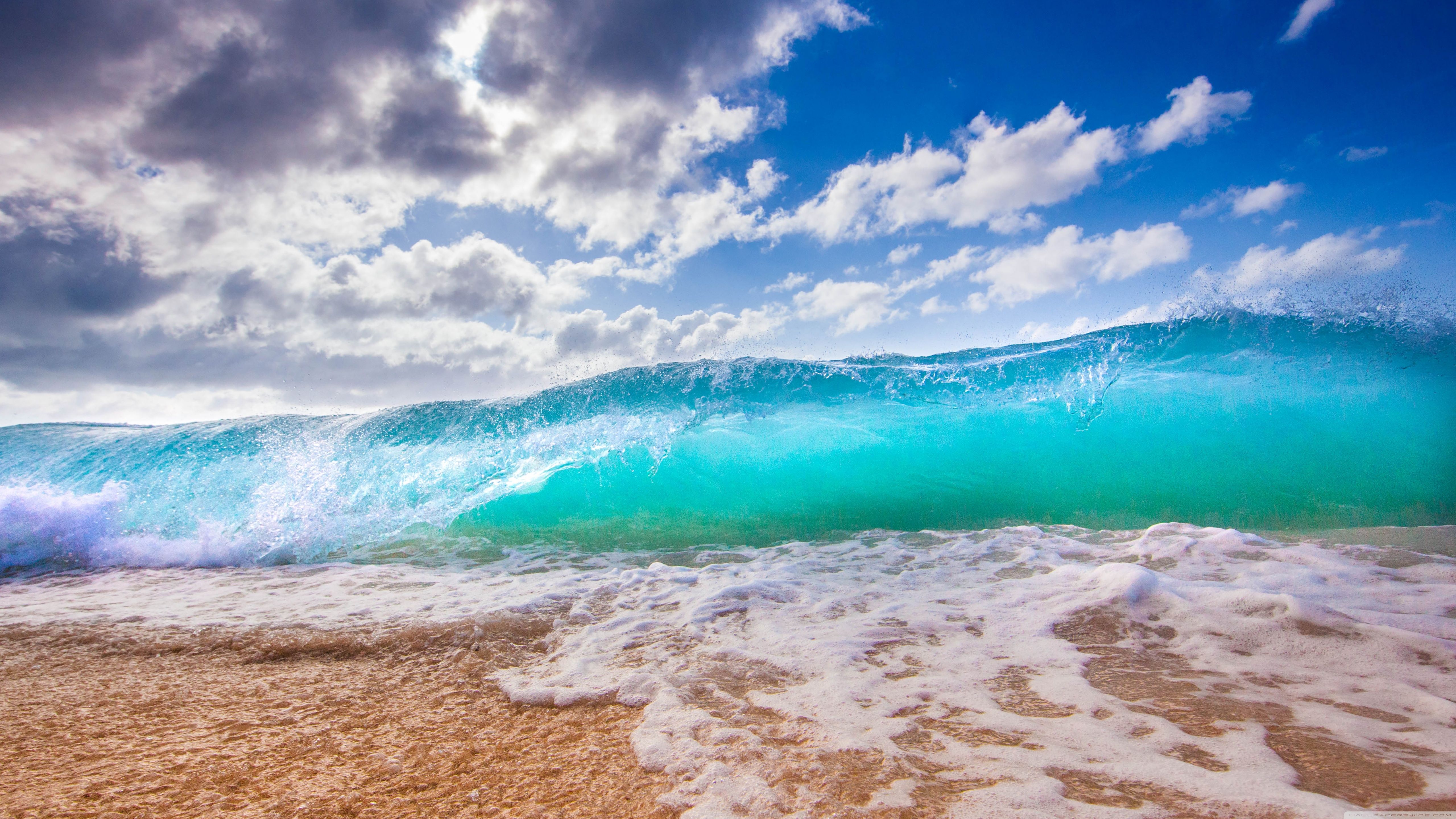 Ocean Waves ❤ 4k Hd Desktop Wallpaper For 4k Ultra - Iphone Wallpaper Hawaii Beach - HD Wallpaper 