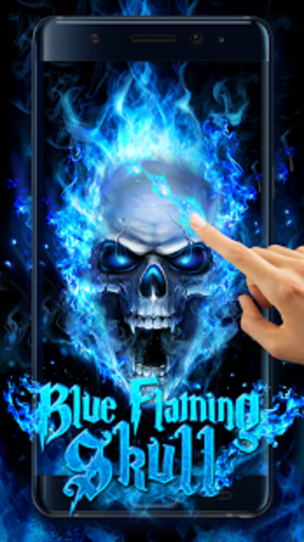 Blue Fire Skull Live Wallpaper - Live Wallpaper Hd Download - HD Wallpaper 
