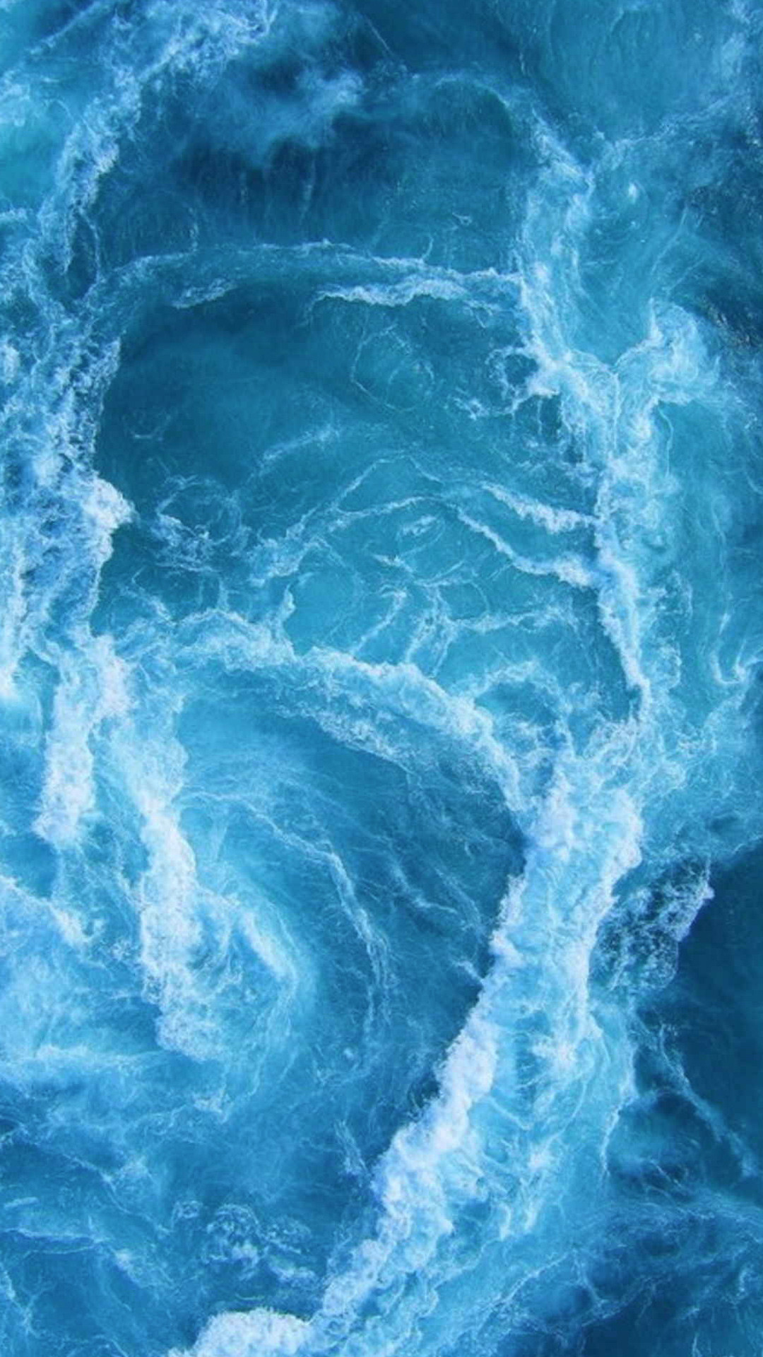 Swirling Blue Ocean Waves Iphone 6 Hd Wallpaper - Blue Ocean Wallpaper Iphone - HD Wallpaper 