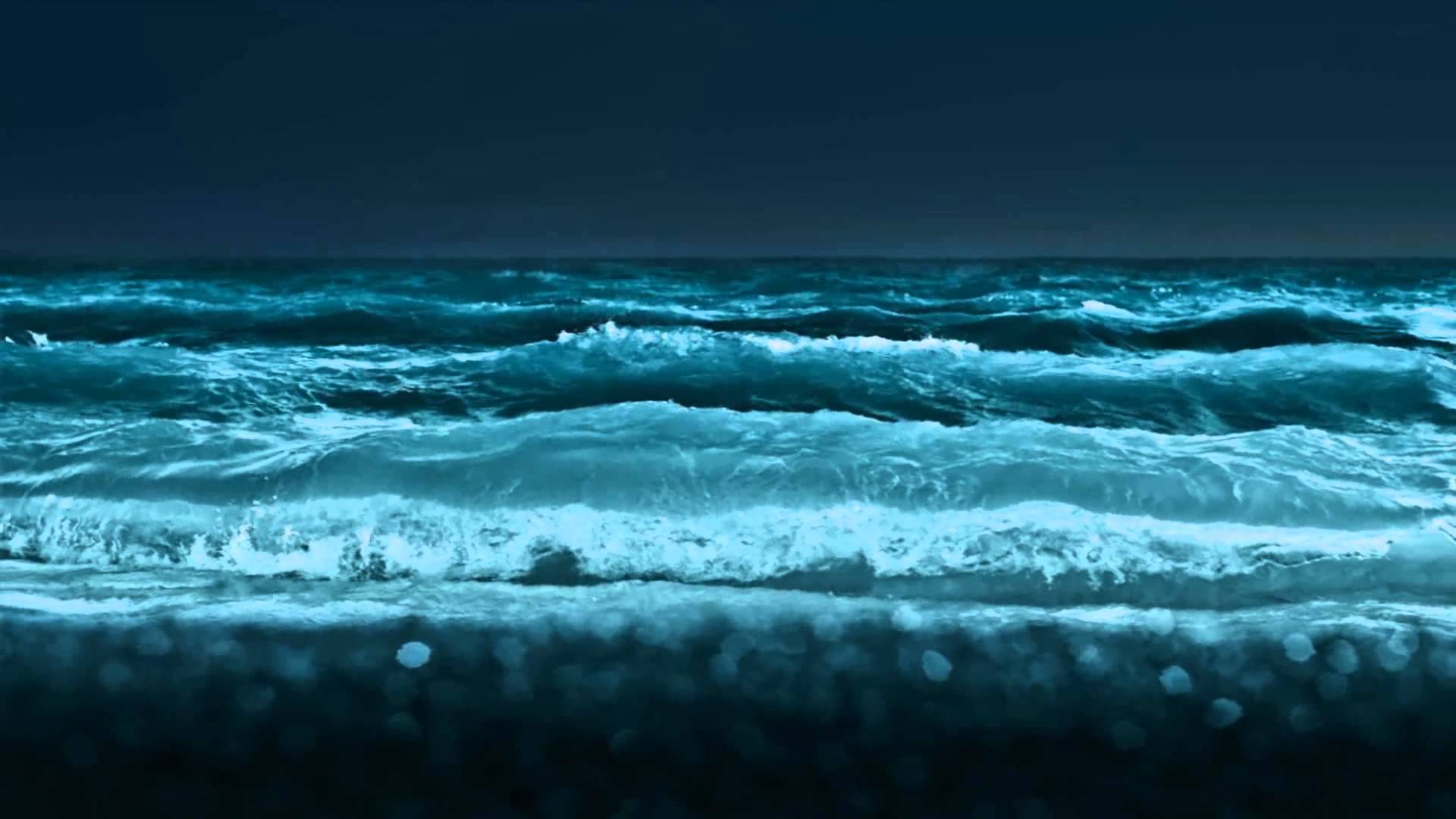 Desert Ocean Waves Wallpapers, Waves Wallpapers - Beach Waves At Night - HD Wallpaper 